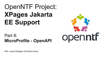 OpenNTF Project: XPages Jakarta EE Support Part 8: MicroProfile - OpenAPI Support