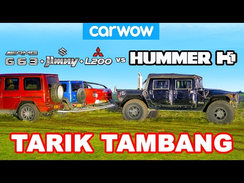Hummer H1 vs G63 + Jimny + L200: TARIK TAMBANG!