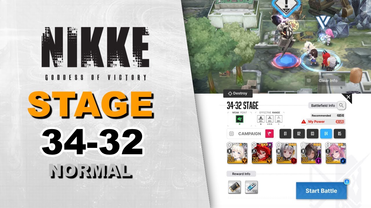 Stage 34-32 Normal Mode | Goddess of Victory: Nikke - YouTube