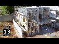 prefab luxury homes house light steel villa installation construction video