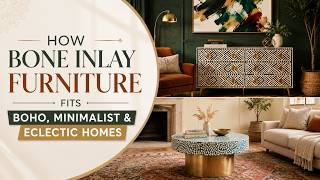 How Bone Inlay Furniture Fits Boho Minimalist Eclectic Homes