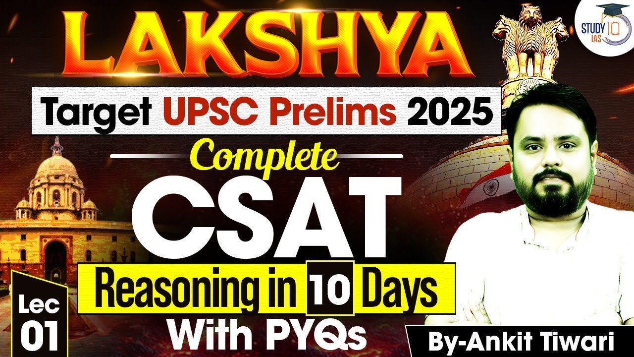 UPSC Prelims 2025 | Complete UPSC CSAT Reasoning In 10 Days With PYQs ...