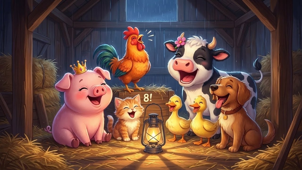 Pink Pig Farm Adventure | Learn Numbers & ABC | Animal Friends Help Each Other | Kids Educational