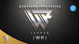 Cara Membuat Logo Monogram Inisial WR || Pixellab Project screenshot 5
