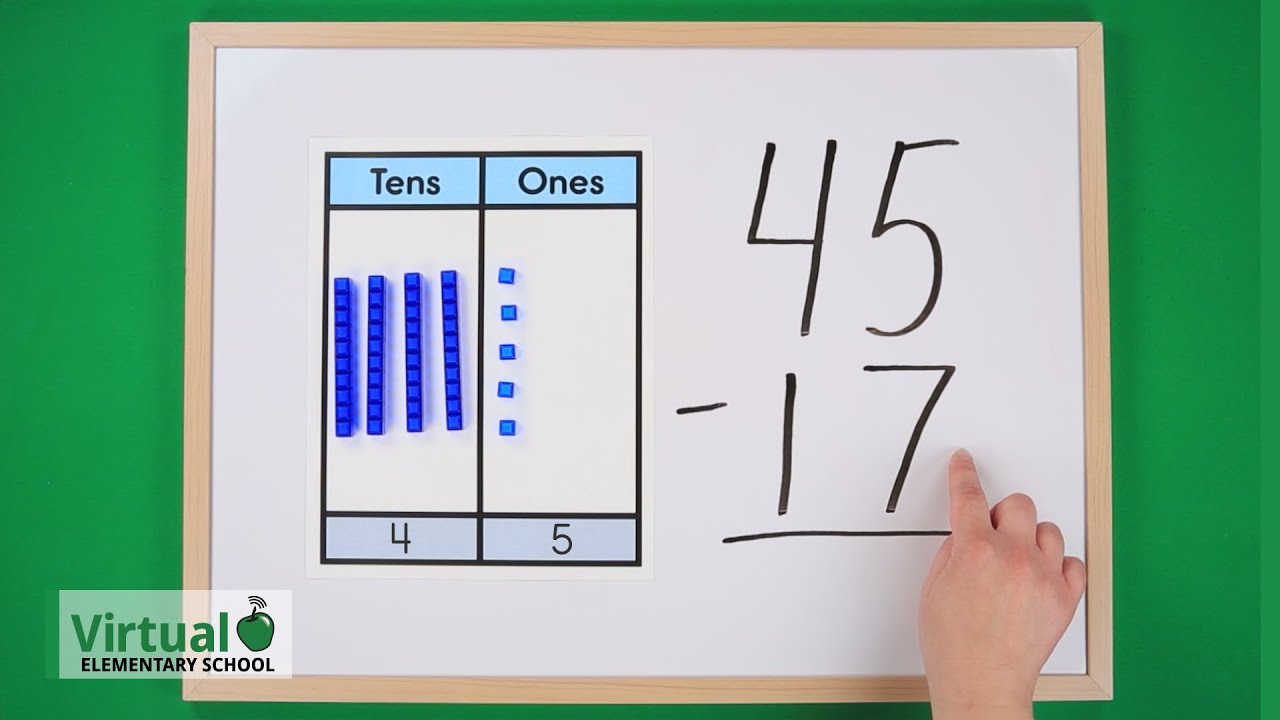 ⁣Grade 2 Math: Subtraction Rocks with Base Ten Blocks