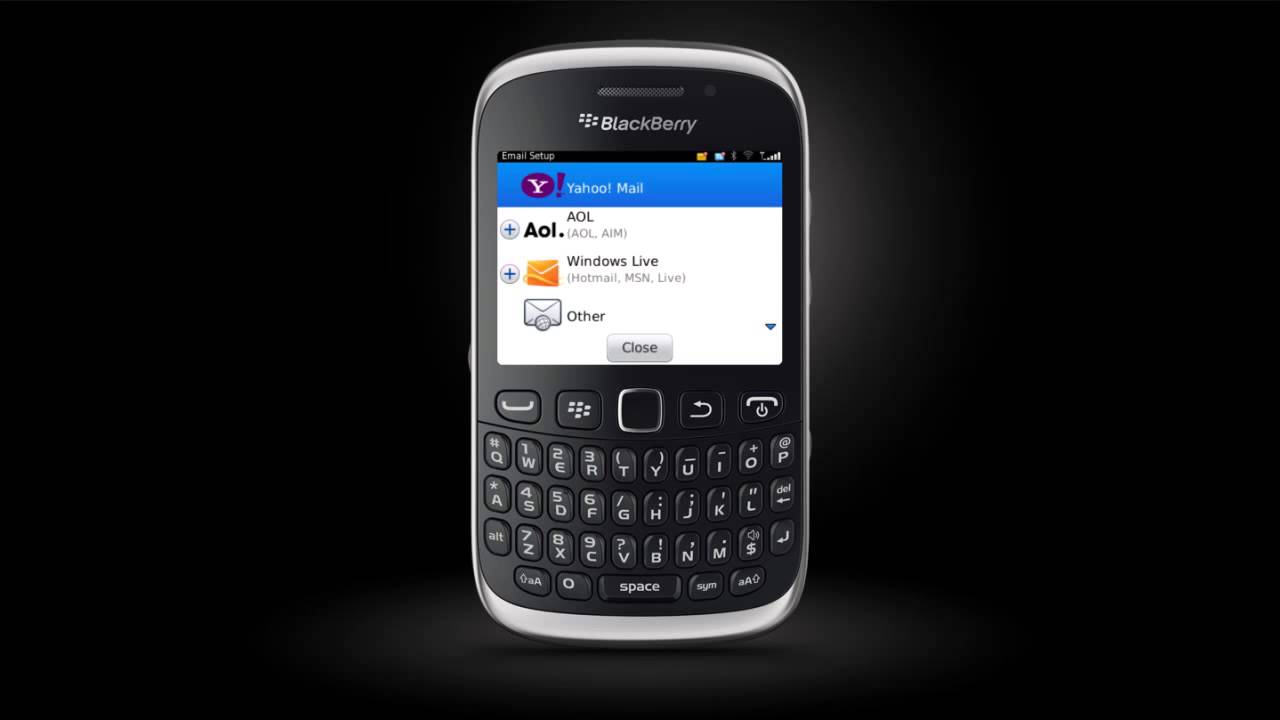 Настройка почты на  BlackBerry OS 7