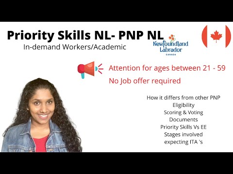 All you should know about Priority Skills NL - 2021 Canada PNP - Latest PNP Newfoundland