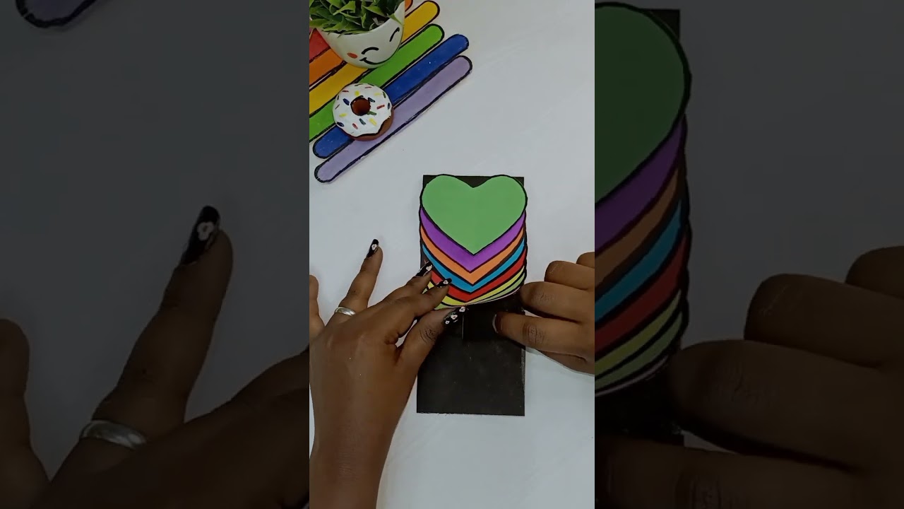 DIY Women's Day🤰 special water Fall greeting card #shorts #viral #trending #youtubeshorts