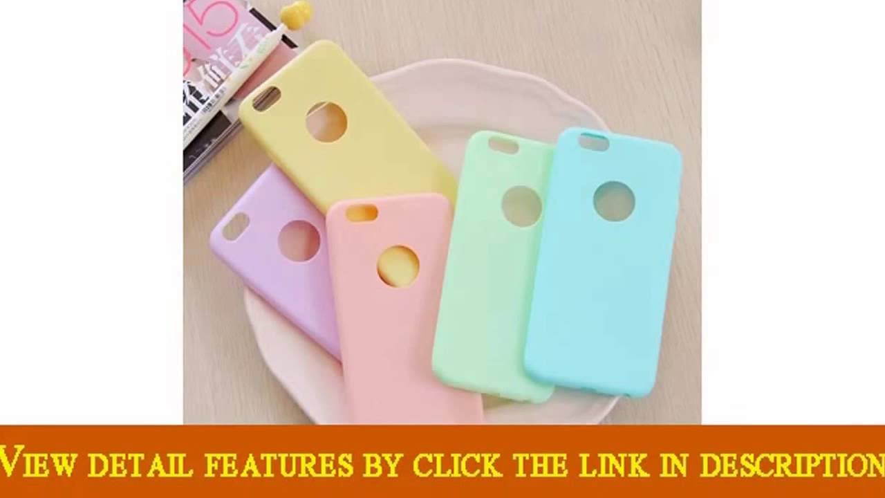 Solid Candy Color Matte Skin Case for iPhone 6 TPU Soft Back Cover for