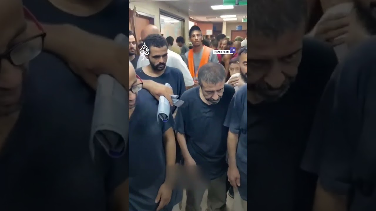 وصول 15 أسيرًا فلسطينيًّا إلى مستشفى شهداء الأقصى بعد إفراج الاحتلال عنهم عبر حاجز كيسوفيم