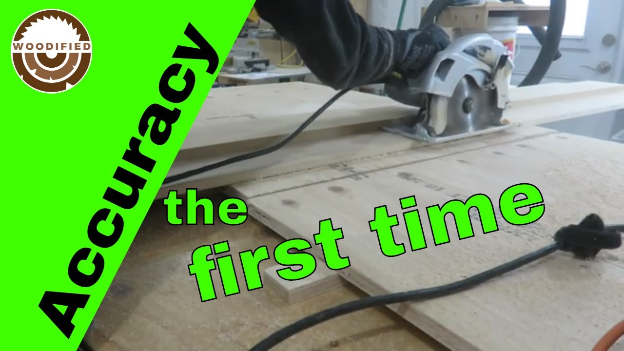 How To Cut Large Sheets of Plywood Make a Circular Saw Guide YouTube