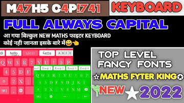 Maths Fyter keyboard🔥Auto capital 2022|New maths fyter King♔|Fancy maths keyboard 2022