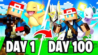 I Spent 100 Days in MINECRAFT PIXELMON… Here’s What Happened