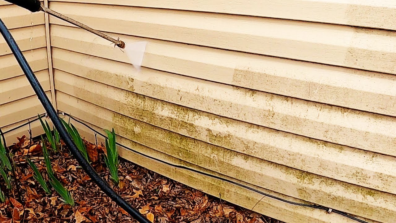 Pressure Washing Filthy Dirty Moldy Vinyl Siding Satisfying YouTube
