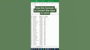 Convert Days to Years in Excel‼️ #excel