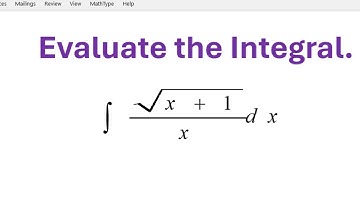 Integral of sqrt(x + 1)/x