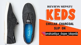 Review Sepatu KEDS Chillax Charcoal Slip On || sepatu artis viral #sepatu  #keds #sepatuwanita