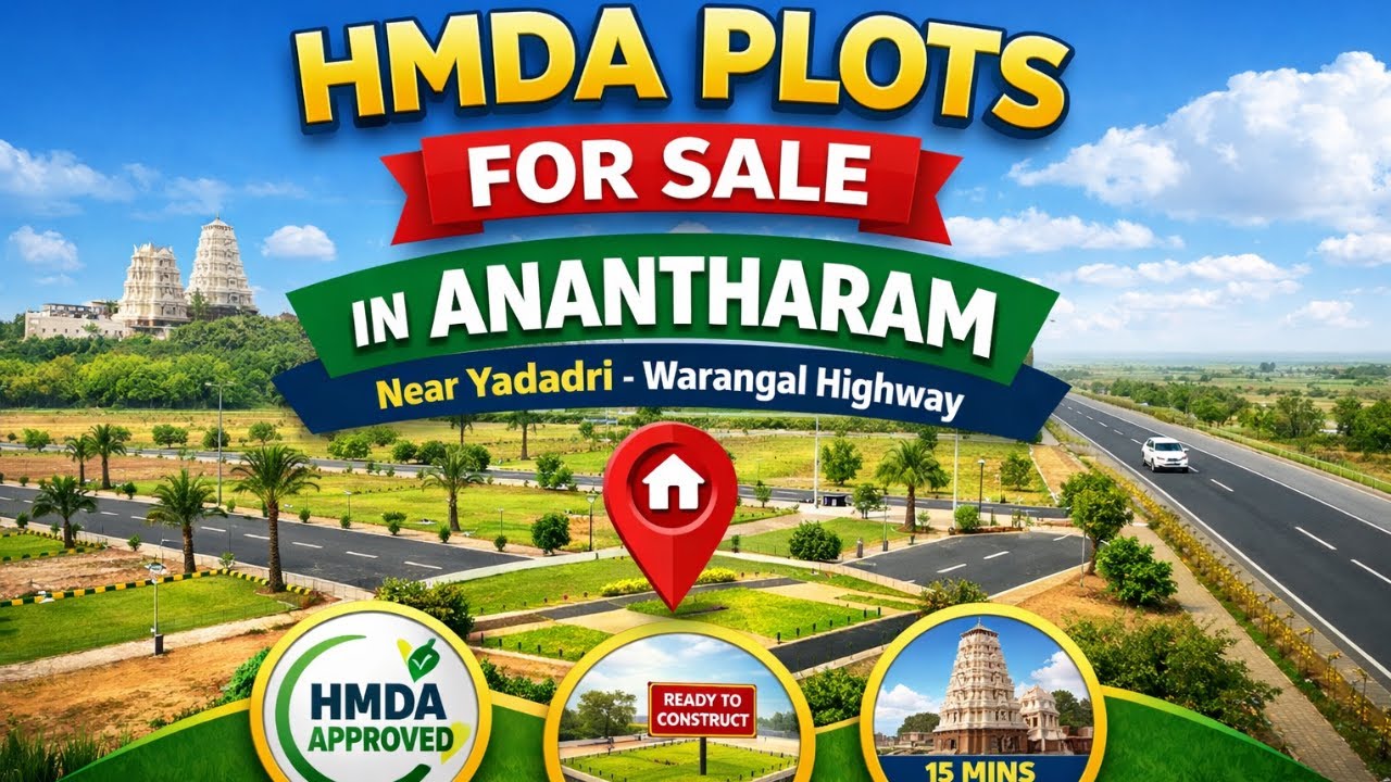 HMDA Plots for sale in Anantharam | Yadadri | Warangal Highway | Residental low budget plots