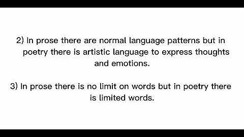 Difference between Prose and Poetry