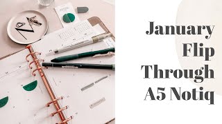 January Flip Through in my A5 Notiq planner