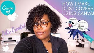 HOW I MAKE DUST COVERS USING CANVA!!!! screenshot 5