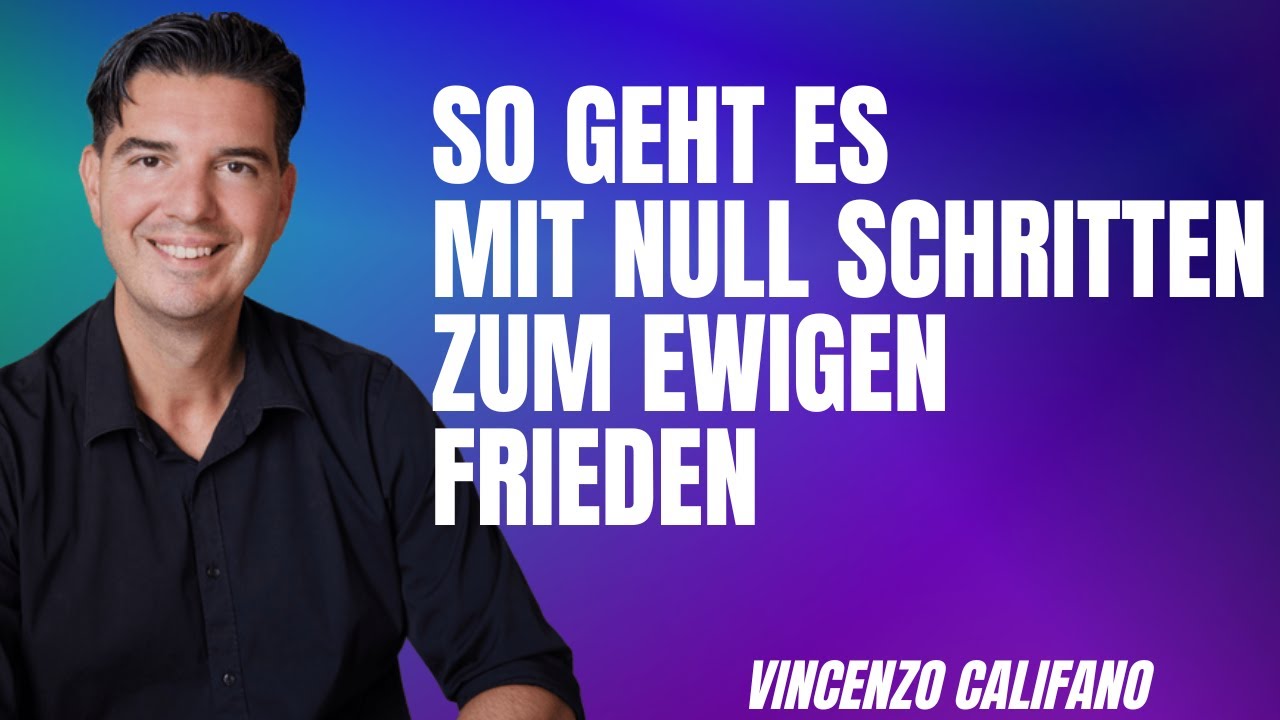 Vincenzo Califano (CH) Zürich - Mit Null Schritten zum ewigen Frieden