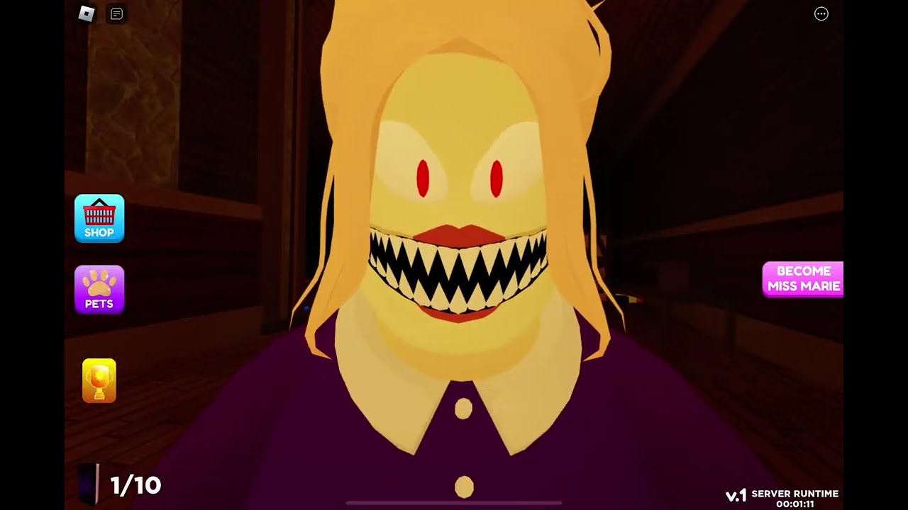 Escape Miss Marie’s Library (Scary Obby)| Gameplay