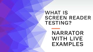 Famous What is Screen Reader Testing? Narrator with live examples: Accessibility Testing Wealth