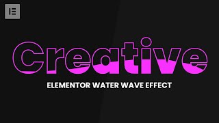 Elementor Water Wave TEXT Animation | WordPress Elementor Pro Tutorial | Elementor Tips and Tricks screenshot 3