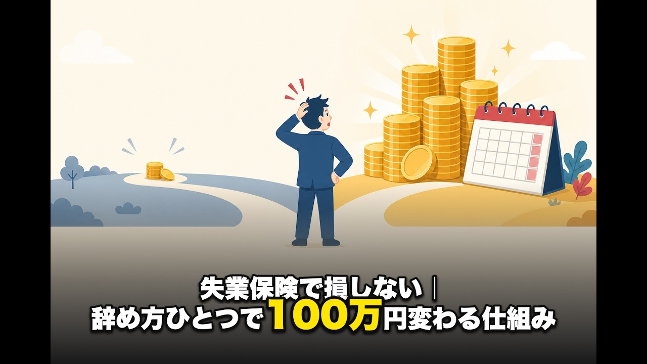 【国内 経済】失業保険で損しない｜辞め方ひとつで100万円変わる仕組み