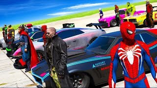スパイダーマンとスーパーヒーローによる車とオートバイの挑戦 -DESAFIO DE CARROS & MOTOS COM HOMEM ARANHA e SUPER HERÓIS - GTA5 Mods screenshot 4