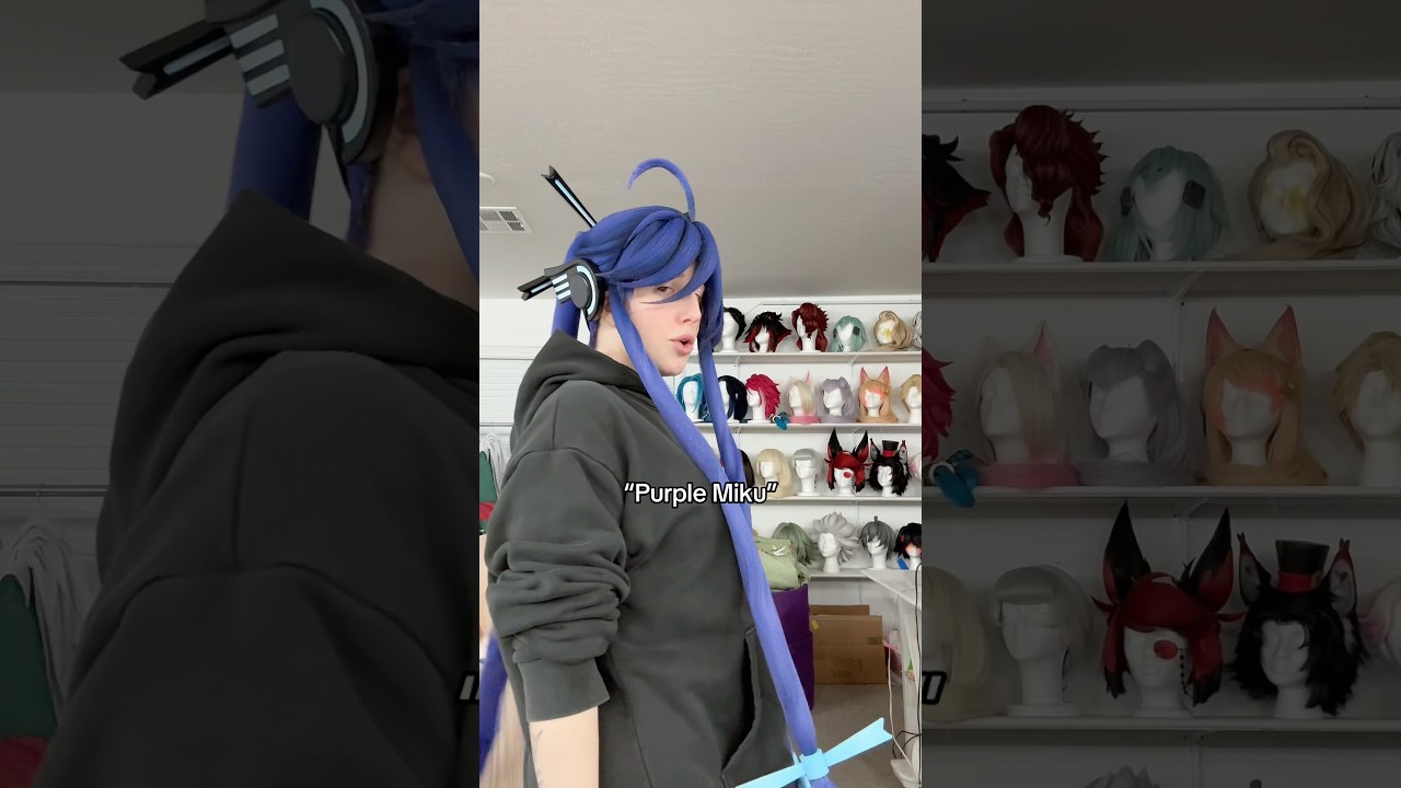 Mesmerizer Gakupo? Purple Miku ?!? #vocaloid #miku #gakupo #wigstyling