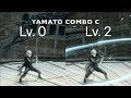 Devil May Cry 5 Vergil skills comparison Concentration level 0 vs level 2 / バージルの集中ゲージ最少時と最大時の技比較