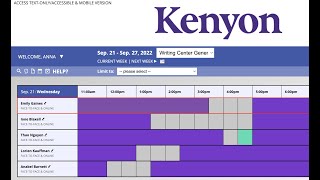 Using WCOnline at Kenyon