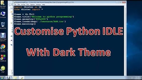 configure Python IDLE with Dark Theme