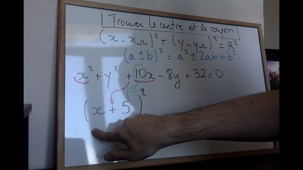Factoriser une équation cartésienne de cercle sous forme développée [Seconde] [Géométrie]