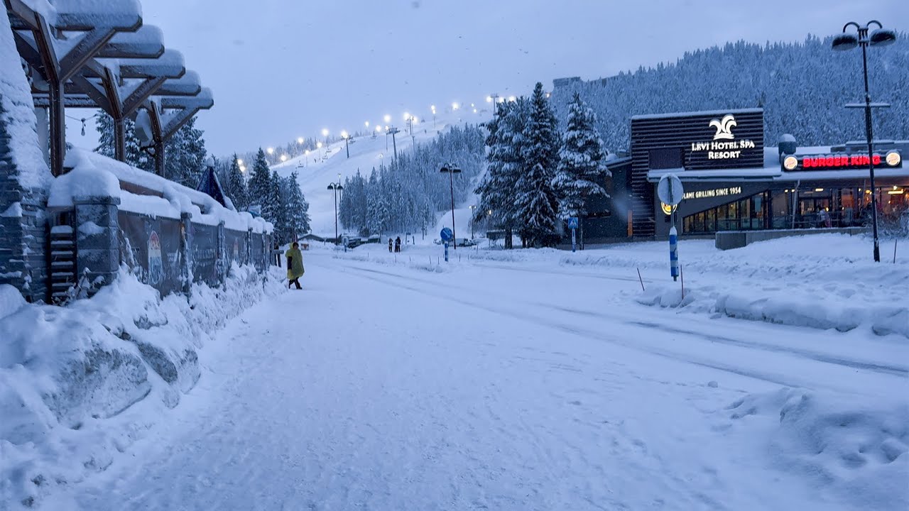 Walking in Levi, Lapland in 4K 2026/2025 Winter
