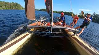 Hobie 16 Family Fun Flying the Hull