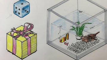 Drawing different sized cubes in isometric. Featuring a Splat; an engineering drawing tool.