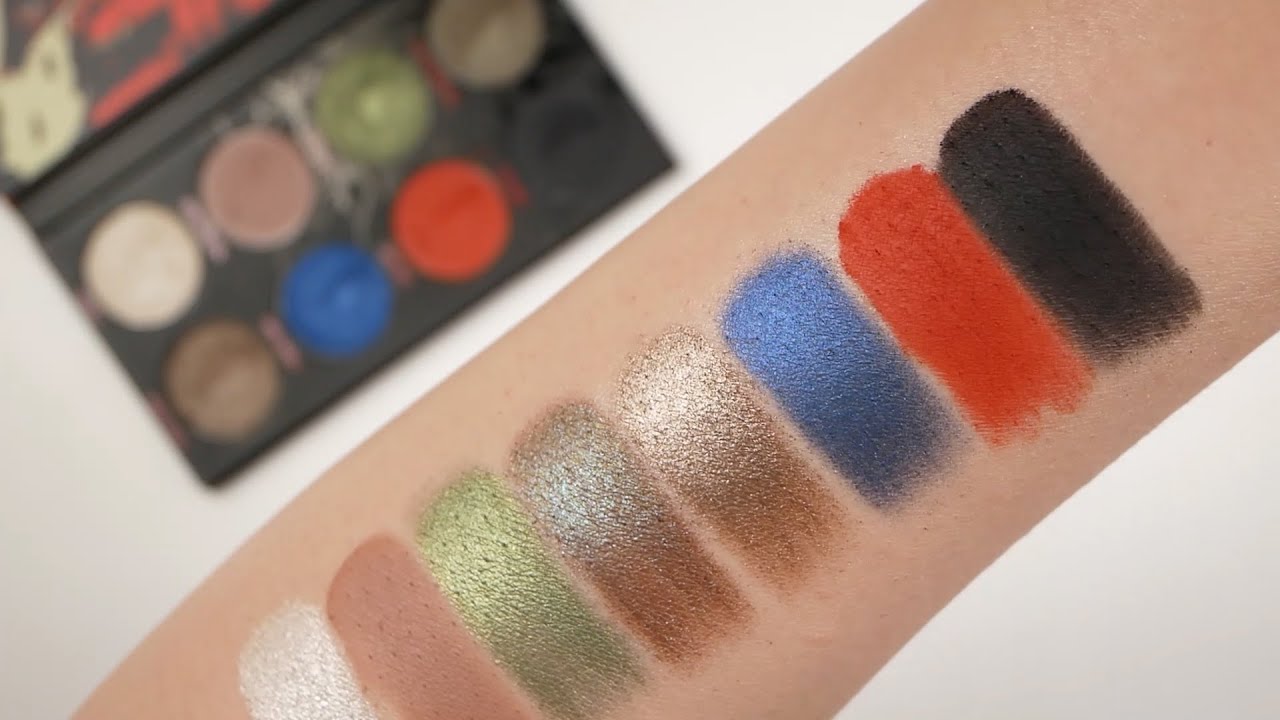 Mac Cosmetics X STRANGER THINGS THE VOID Palette Live Swatches