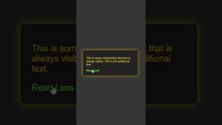 Read More Button 🤯 | HTML CSS JS