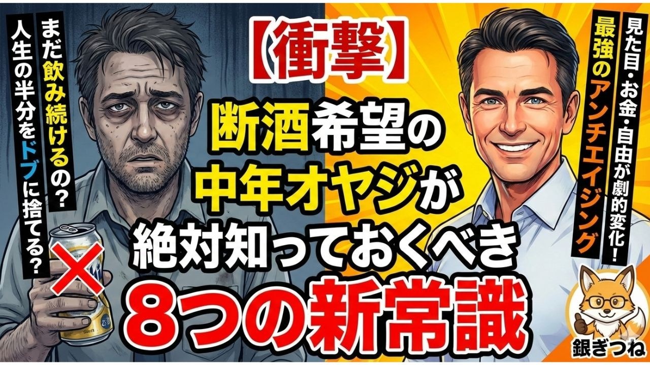 【モテたい中年男性必見！】30年間休肝日ゼロでも断酒を実現。我慢じゃなくて、飲みたくなくなる。｜断酒・禁酒｜
