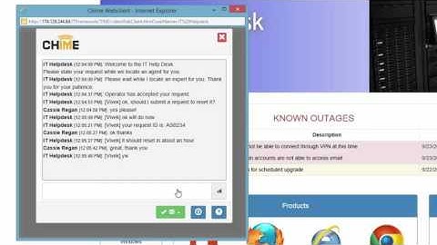 Chime Click to Chat for Sametime - E-mail Chat Transcript