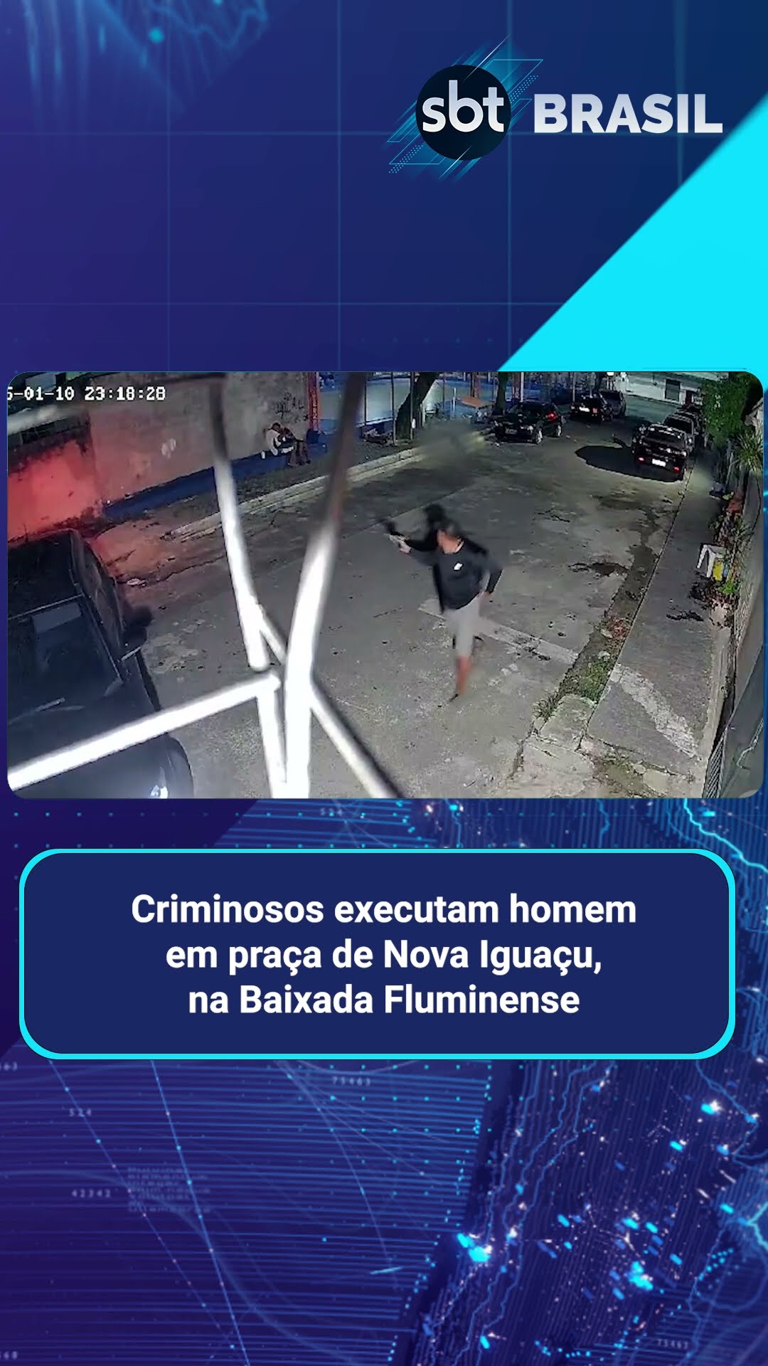 Criminosos executam homem em praça em Nova Iguaçu, na Baixada Fluminense | SBT Brasil (13/01/25)