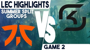 FNC vs SK Highlights Game 2 |  LEC Groups Summer 2023 | Fnatic vs SK Gaming