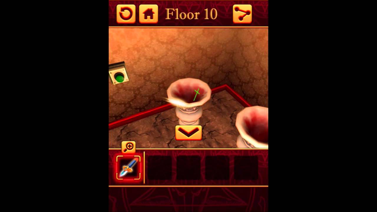 100 Hell 3D Chambers of Devil Floor 10 Walkthrough