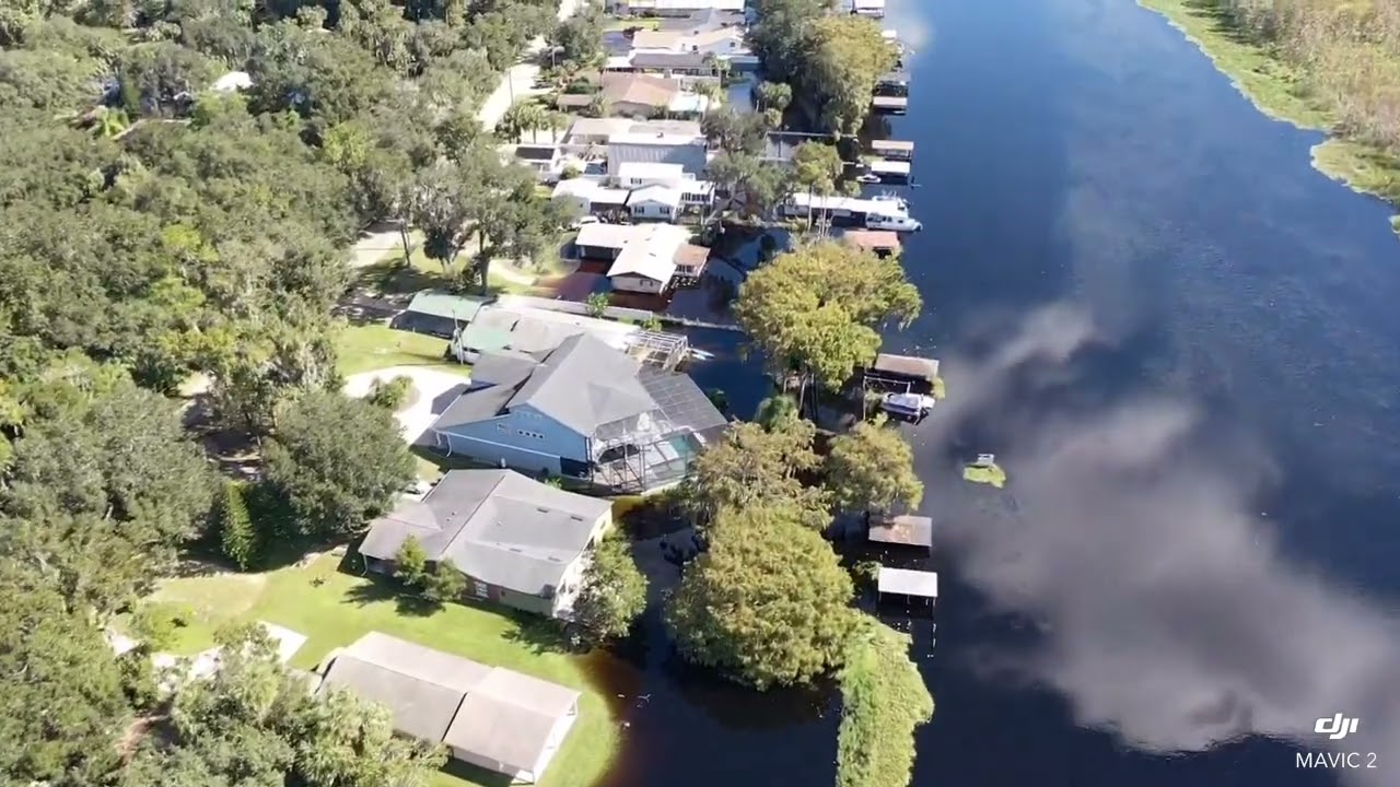 River Ridge Rd around Hontoon Marina from drone DeLand Florida 10/9/22