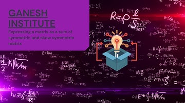 Expressing a matrix as a sum of symmetric and skew symmetric matrix