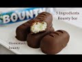 HOW TO MAKE BOUNTY CHOCOLATE BARS AT HOME