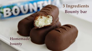 HOW TO MAKE BOUNTY CHOCOLATE BARS AT HOME